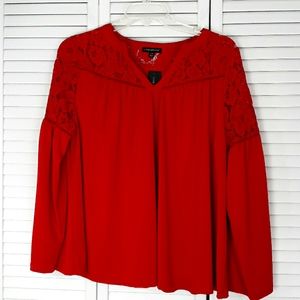 NWT Lane Bryant Red Blouse 14/16
